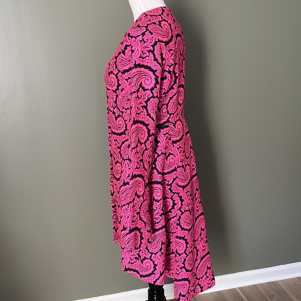 Venus Pink and Black Jacquard Coat 🍁 - Picture 4 of 9